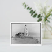 リンドポイントライトハウス、オールドセイブルック、CTヴィンテージ ポストカード (スタンド正面)