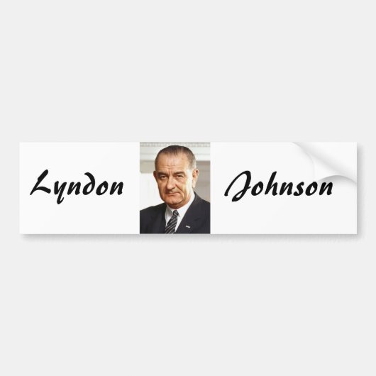 リンドン・B・ジョンソン第36代大統領 バンパーステッカー (正面)