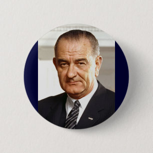 リンドン・B・ジョンソン第36代大統領 缶バッジ