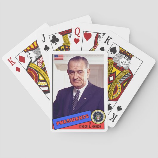 リンドン・B・ジョンソン ベースボールカード トランプ (裏面)