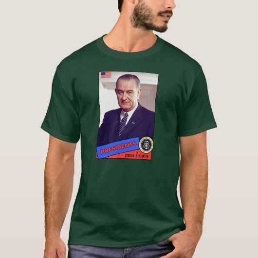 リンドン・B・ジョンソン ベースボールカード Tシャツ (正面)