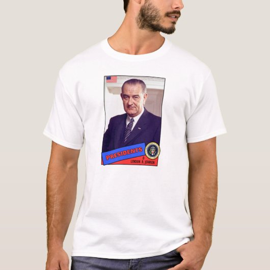 リンドン・B・ジョンソン ベースボールカード Tシャツ (正面)