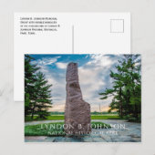 リンドン・B・ジョンソン・モノリス, メモリアル・グローブ ポストカード (正面/裏面)
