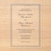 リンネアシンプルエレガントな結婚式 アクリル招待状 (正面)