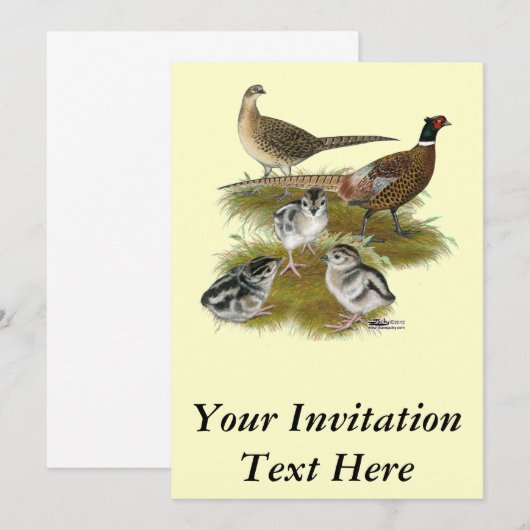 リンネックキジ科 招待状 (正面/裏面)