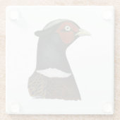 リンネックキジ頭 ガラスコースター (裏面)