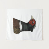 リンネックキジ頭 タペストリー (正面(横))