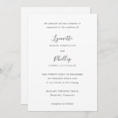 リンネット伝統的エレガントな結婚式 招待状 (正面/裏面)