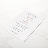 リンネット伝統的エレガントな結婚式 箔招待状 (回転した状態)