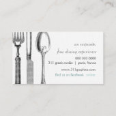 リンネル紙を置くGC |の絶妙なテーブル 名刺 (裏面)