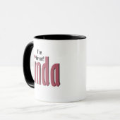 "リンパーソナライズされたダ"ダークラズベリーバラとブラック マグカップ (正面左)