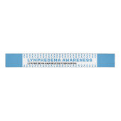 リンパ浮腫認識度パタンリボン グログランリボン (正面)