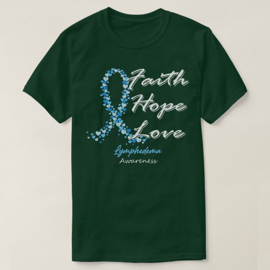 リンパ浮腫認識度信仰この家族への愛を願う Tシャツ (デザイン正面)