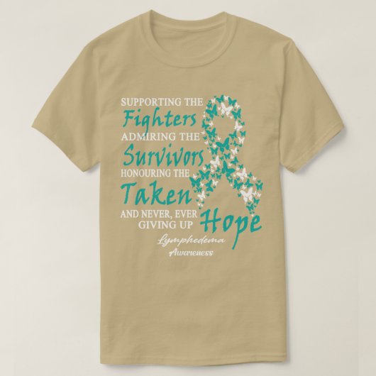 リンパ浮腫認識度戦闘員の臀部を支える Tシャツ (デザイン正面)