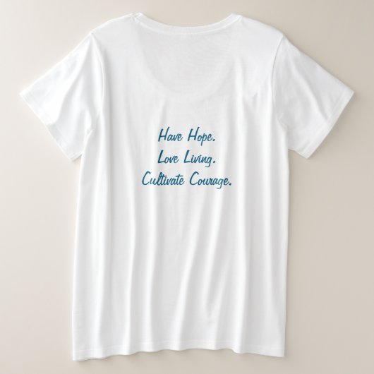 リンパ管平滑筋腫症LAMプラスサイズTシャツ プラスサイズTシャツ (デザイン裏面)