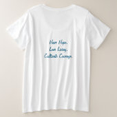 リンパ管平滑筋腫症LAM 2面プラスTシャツ プラスサイズTシャツ (デザイン裏面)