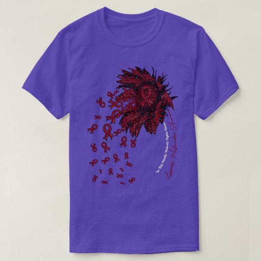 リンパ系奇形認識度ヒマワリ Tシャツ (デザイン正面)
