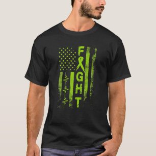 リンパ腫がん認識度とアメリカ国旗の贈り物 Tシャツ