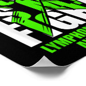 リンパ腫がん認識度ライムグリーンリボン彼のFi ポスター (角)