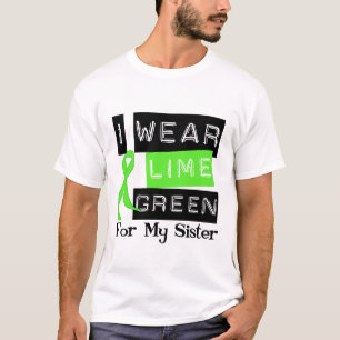 リンパ腫のライムグリーンのリボンの姉妹 Tシャツ