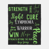 リンパ腫の戦士毛布 フリースブランケット (正面)