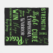 リンパ腫の戦士毛布 フリースブランケット (正面(横))