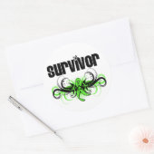 リンパ腫の生きグランジ残り翼エンブレム ラウンドシール (封筒)