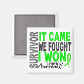 リンパ腫の生き来残り私は勝った マグネット (正面/裏面)