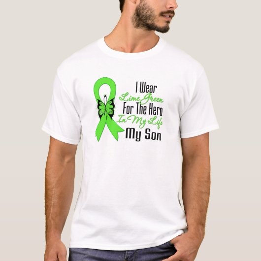 リンパ腫の蟹座のリボン私の英雄私の息子 Tシャツ (正面)