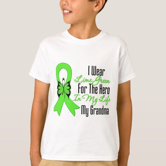 リンパ腫の蟹座のリボン私の英雄私の祖母 Tシャツ (正面)