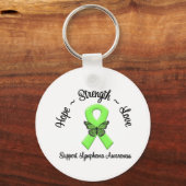 リンパ腫ホープラブ&強 キーホルダー (正面)