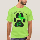 リンパ腫啓発パウプリントリボン Tシャツ (正面)