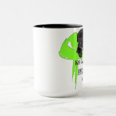 リンパ腫癌 |ライムグリーンがんリボン |血液 マグカップ (中央)