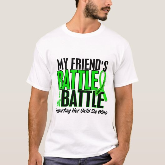 リンパ腫私の戦い余りに1人の友人(メス) Tシャツ (正面)