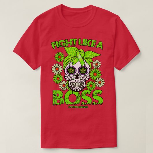 リンパ腫認識度がボスのように戦う Tシャツ (デザイン正面)
