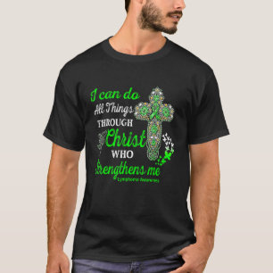 リンパ腫認識度リンパ腫戦士キリスト Tシャツ
