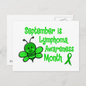 リンパ腫認識度月蜜蜂1.3 ポストカード (正面/裏面)