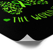 リンパ腫認識度I衣服ライム ポスター (角)