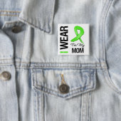 リンパ腫I衣服ライムグリーンリボン 缶バッジ (インサイチュ)