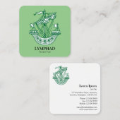 リンパ(紋章船) – セージの森の緑 スクエア名刺 (正面/裏面)