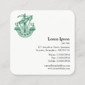 リンパ(紋章船) – セージの森の緑 スクエア名刺 (裏面)