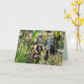 リンピキン家族 - お母さんと子供たち - 母の日 カード (黄色い花)