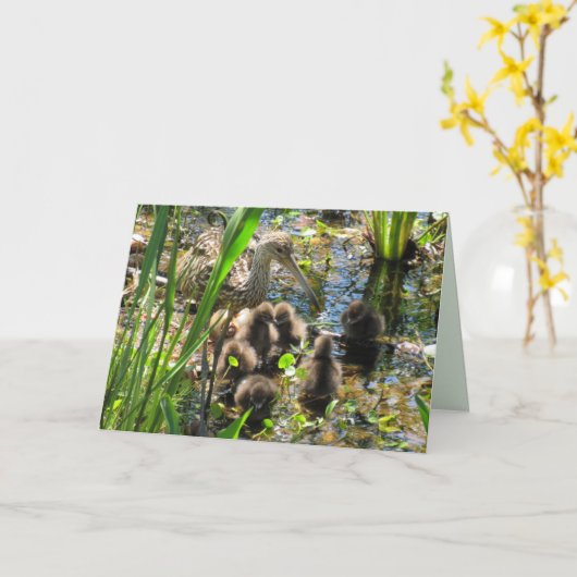 リンピキン家族 - お母さんと子供たち - 母の日 カード (黄色い花)