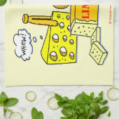 リンブルガーチーズパンとワユーモアのあるイン キッチンタオル (折り畳み)