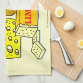 リンブルガーチーズパンとワユーモアのあるイン キッチンタオル (四つ折り)