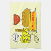 リンブルガーチーズパンとワユーモアのあるイン キッチンタオル (縦)