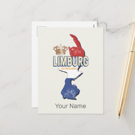 リンブルグオランダマップオランダヴィンテージ土産 シーズンポストカード (正面/裏面インサイチュ)