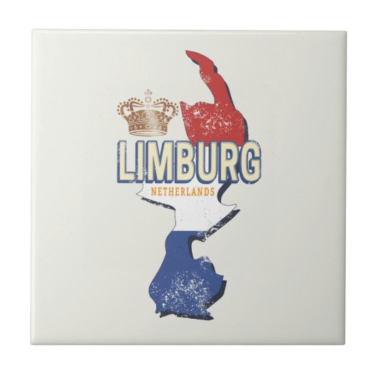 リンブルグオランダマップオランダヴィンテージ土産 タイル (正面)