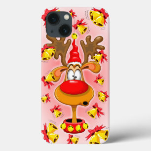 リンベルおもしろい付きトナカイのクリスマスマンガ iPhone 13ケース