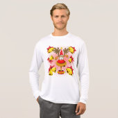 リンベルおもしろい付きトナカイのクリスマスマンガ Tシャツ (正面フル)